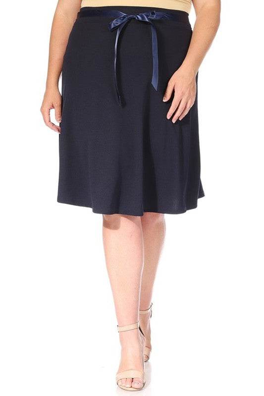 Plus size, solid, A-line, knee length skirt - Shop Style & More | Fresh Looks, Everyday Deals & Free Shipping