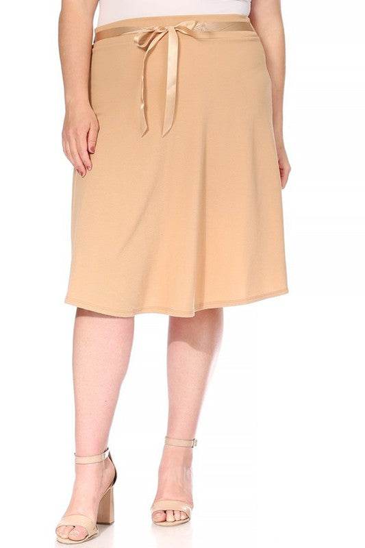 Plus size, solid, A-line, knee length skirt - Shop Style & More | Fresh Looks, Everyday Deals & Free Shipping