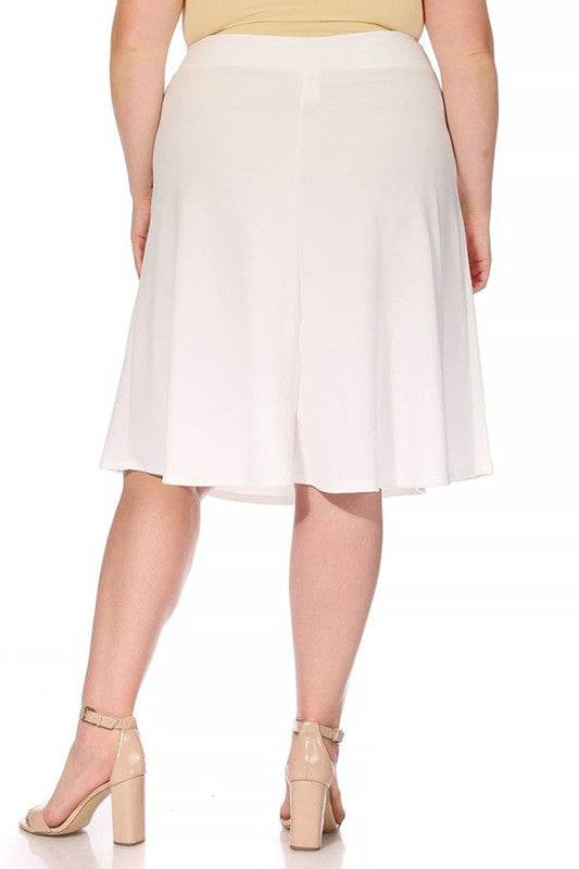 Plus size, solid, A-line, knee length skirt - Shop Style & More | Fresh Looks, Everyday Deals & Free Shipping