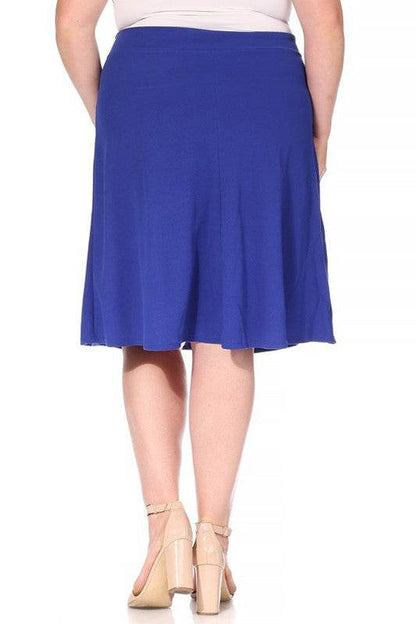 Plus size, solid, A-line, knee length skirt - Shop Style & More | Fresh Looks, Everyday Deals & Free Shipping