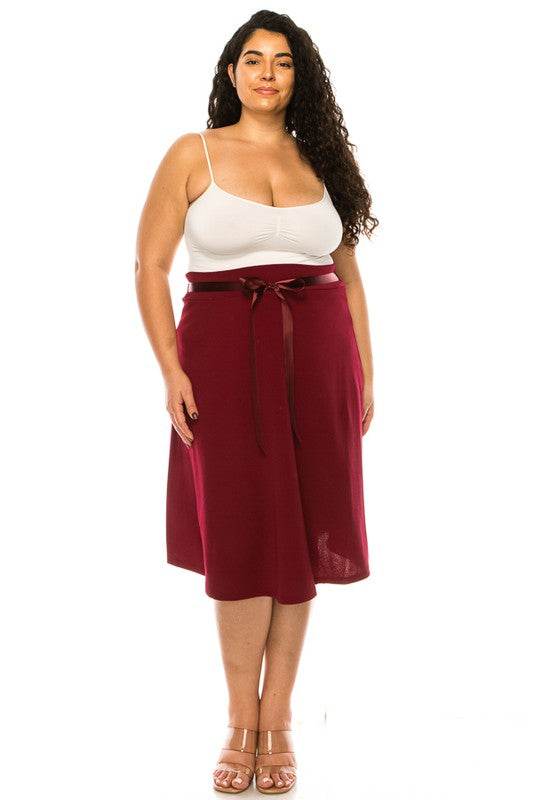 Plus size, solid, A-line, knee length skirt - Shop Style & More | Fresh Looks, Everyday Deals & Free Shipping