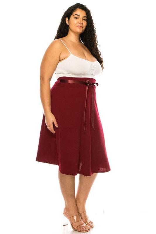Plus size, solid, A-line, knee length skirt - Shop Style & More | Fresh Looks, Everyday Deals & Free Shipping