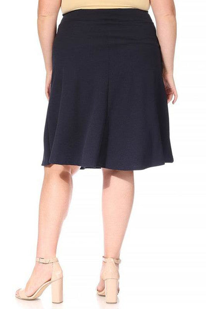 Plus size, solid, A-line, knee length skirt - Shop Style & More | Fresh Looks, Everyday Deals & Free Shipping