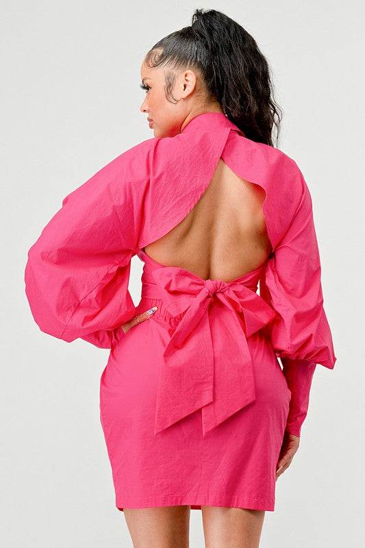 PUFF SLEEVES HEM DRESS - Shop Style & More | Fresh Looks, Everyday Deals & Free Shipping