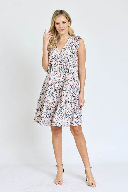 Leopard Flutter Sleeve V Neck Dress - Shop Style & More | Fresh Looks, Everyday Deals & Free Shipping