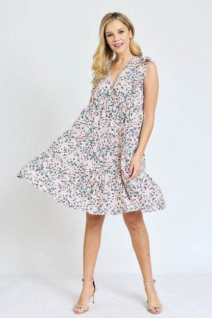 Leopard Flutter Sleeve V Neck Dress - Shop Style & More | Fresh Looks, Everyday Deals & Free Shipping