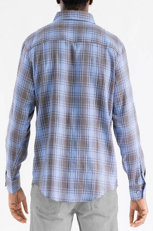 LONG SLEEVE FLANNEL FULL PLAID CHECKERED SHIRT - Shop Style & More | Fresh Looks, Everyday Deals & Free Shipping