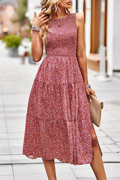 Smocked tiered midi dress - Shop Style & More | Fresh Looks, Everyday Deals & Free Shipping