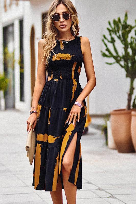 Smocked tiered midi dress - Shop Style & More | Fresh Looks, Everyday Deals & Free Shipping
