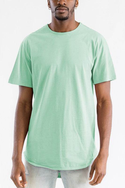 Extended Scallop Round Neck Tshirt - Shop Style & More | Fresh Looks, Everyday Deals & Free Shipping