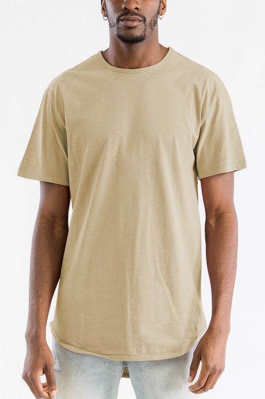 Extended Scallop Round Neck Tshirt - Shop Style & More | Fresh Looks, Everyday Deals & Free Shipping