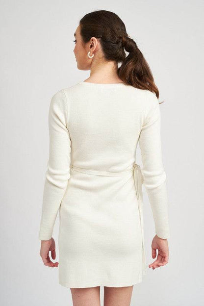 WRAPPED MINI DRESS WITH CUT OUT DETAIL - Shop Style & More | Fresh Looks, Everyday Deals & Free Shipping