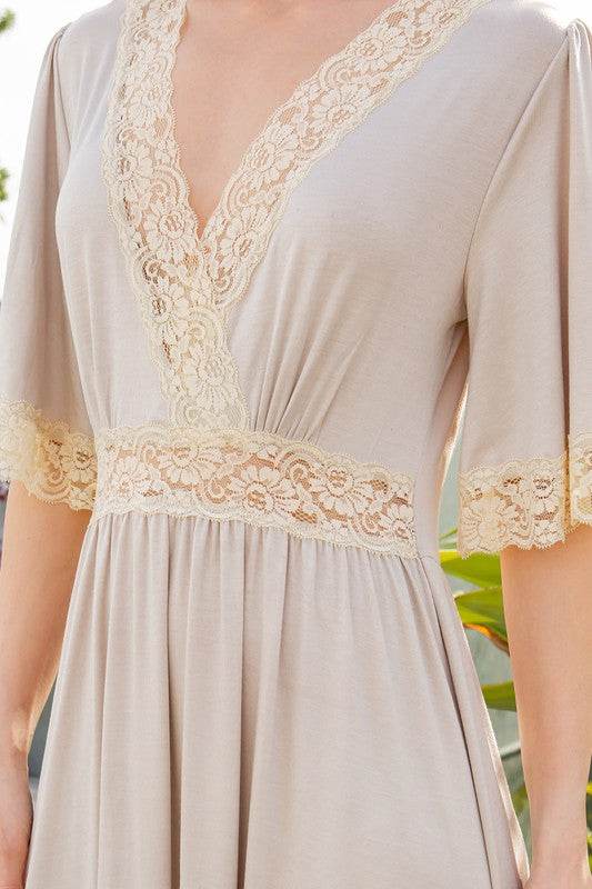 Lace trimmed Detailed Tiered Dress - Shop Style & More | Fresh Looks, Everyday Deals & Free Shipping
