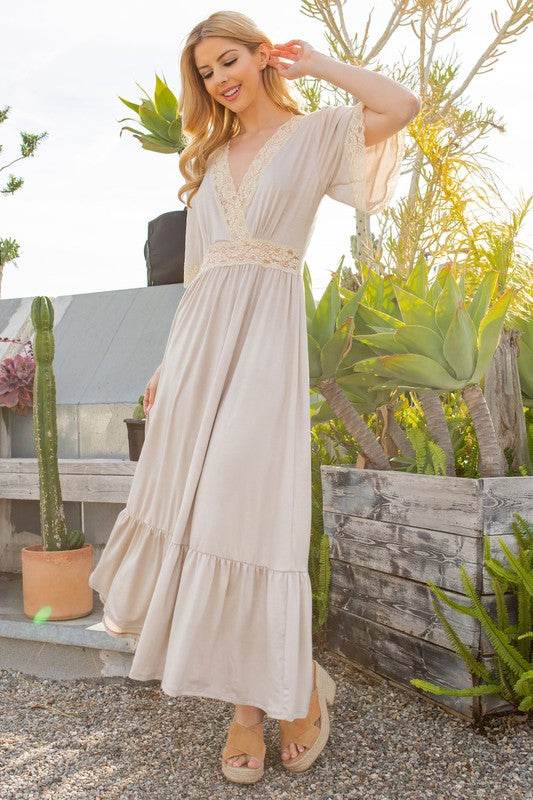 Lace trimmed Detailed Tiered Dress - Shop Style & More | Fresh Looks, Everyday Deals & Free Shipping