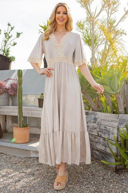 Lace trimmed Detailed Tiered Dress - Shop Style & More | Fresh Looks, Everyday Deals & Free Shipping