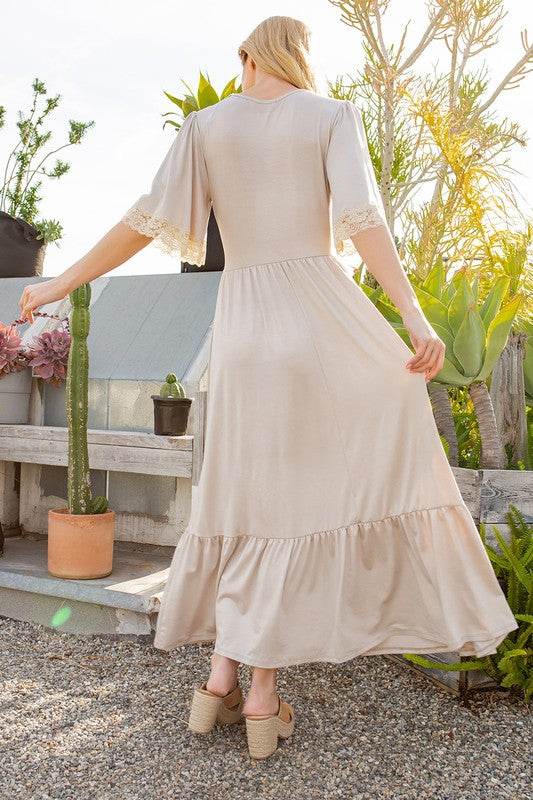 Lace trimmed Detailed Tiered Dress - Shop Style & More | Fresh Looks, Everyday Deals & Free Shipping