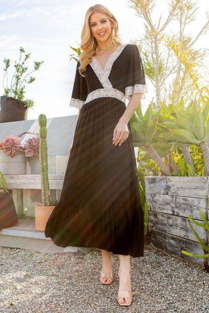 Lace trimmed Detailed Tiered Dress - Shop Style & More | Fresh Looks, Everyday Deals & Free Shipping
