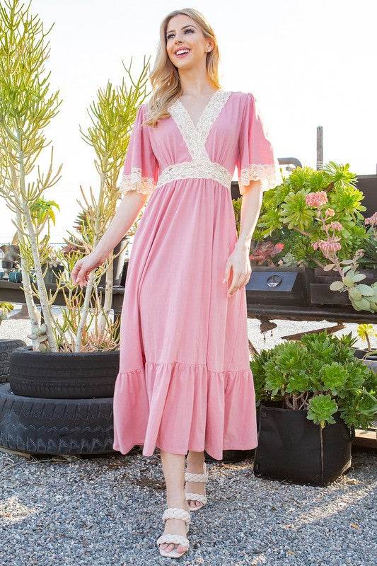 Lace trimmed Detailed Tiered Dress - Shop Style & More | Fresh Looks, Everyday Deals & Free Shipping