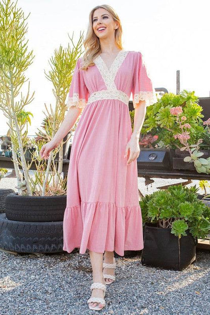 Lace trimmed Detailed Tiered Dress - Shop Style & More | Fresh Looks, Everyday Deals & Free Shipping