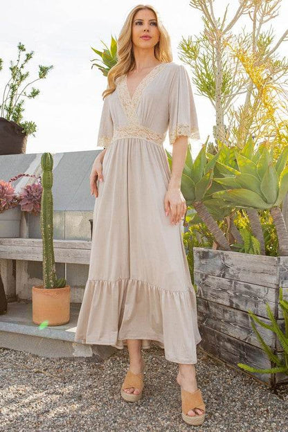 Lace trimmed Detailed Tiered Dress - Shop Style & More | Fresh Looks, Everyday Deals & Free Shipping