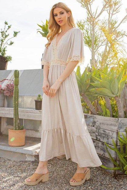 Lace trimmed Detailed Tiered Dress - Shop Style & More | Fresh Looks, Everyday Deals & Free Shipping