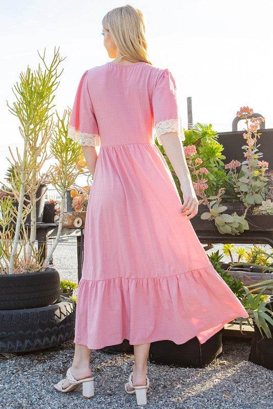 Lace trimmed Detailed Tiered Dress - Shop Style & More | Fresh Looks, Everyday Deals & Free Shipping