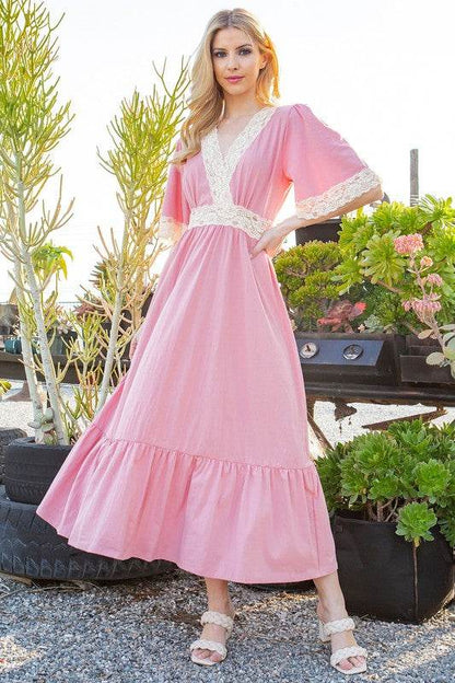 Lace trimmed Detailed Tiered Dress - Shop Style & More | Fresh Looks, Everyday Deals & Free Shipping
