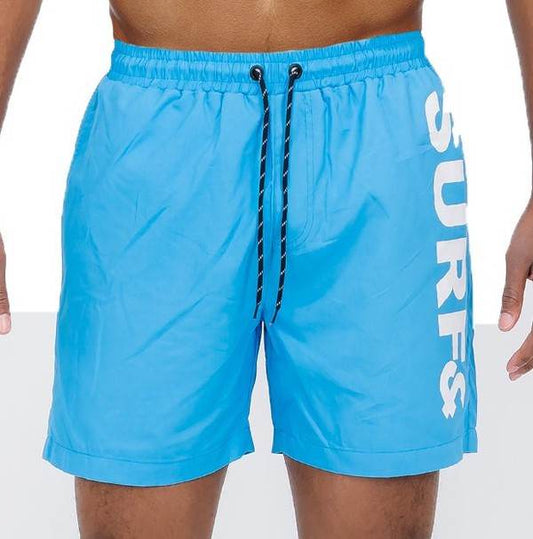 Solid Lined Beach Swim Text Swim Shorts - Shop Style & More | Fresh Looks, Everyday Deals & Free Shipping