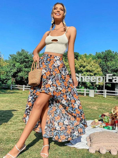 High low ruffle skirt - Shop Style & More | Fresh Looks, Everyday Deals & Free Shipping