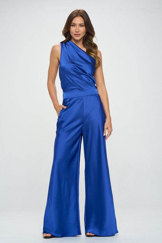Stretch Satin Pants w/ Elastic Waist and Pockets - Shop Style & More | Fresh Looks, Everyday Deals & Free Shipping