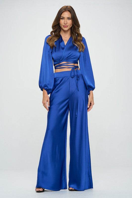 Stretch Satin Pants w/ Elastic Waist and Pockets - Shop Style & More | Fresh Looks, Everyday Deals & Free Shipping