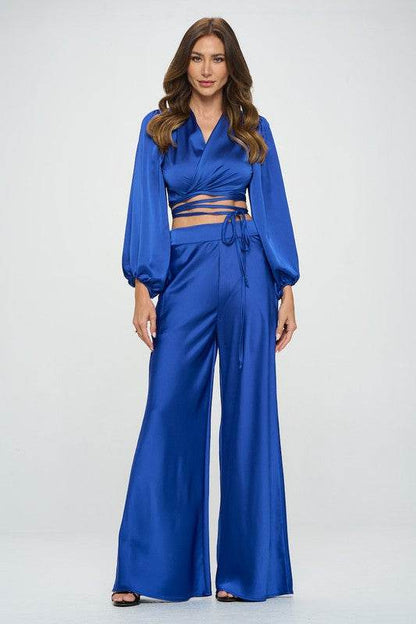 Stretch Satin Pants w/ Elastic Waist and Pockets - Shop Style & More | Fresh Looks, Everyday Deals & Free Shipping