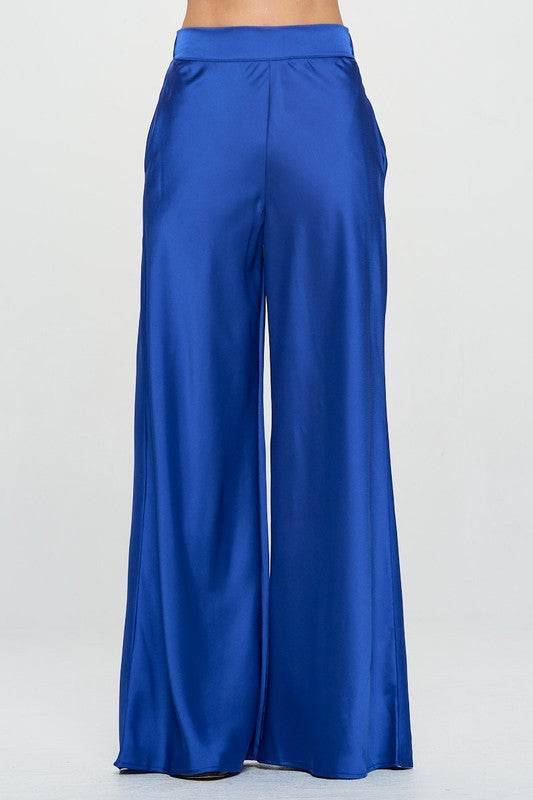 Stretch Satin Pants w/ Elastic Waist and Pockets - Shop Style & More | Fresh Looks, Everyday Deals & Free Shipping
