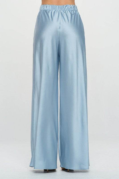 Stretch Satin Pants w/ Elastic Waist and Pockets - Shop Style & More | Fresh Looks, Everyday Deals & Free Shipping