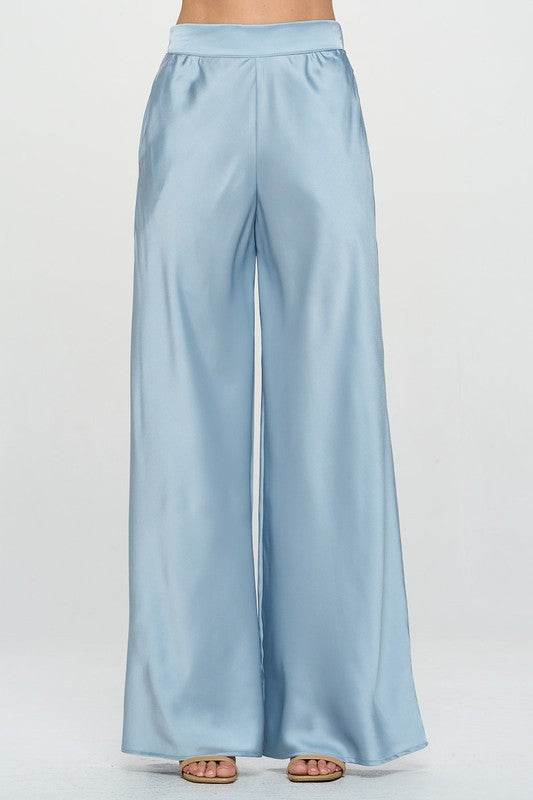 Stretch Satin Pants w/ Elastic Waist and Pockets - Shop Style & More | Fresh Looks, Everyday Deals & Free Shipping