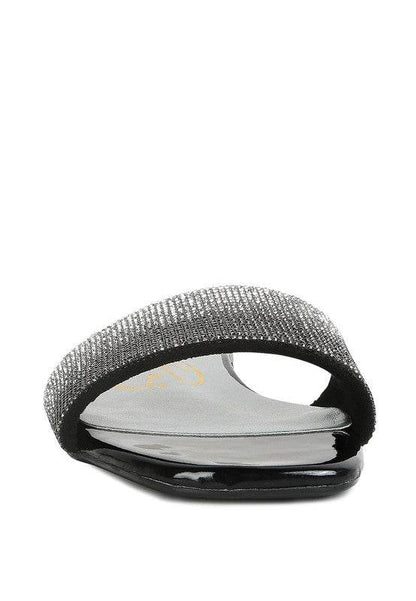 Top Flirt Rhinestone Slip On Sandals - Shop Style & More | Fresh Looks, Everyday Deals & Free Shipping