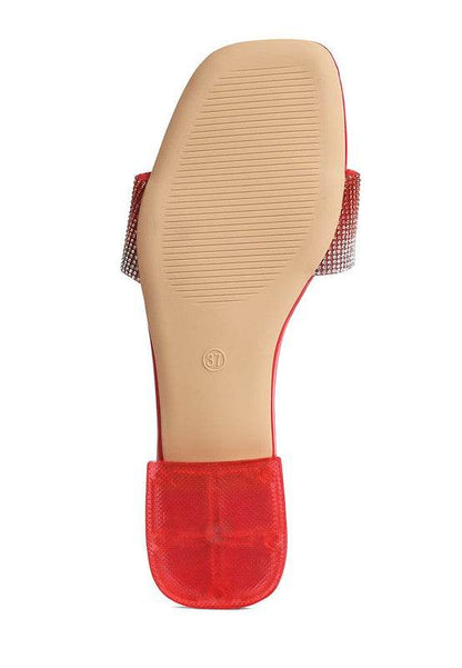 Top Flirt Rhinestone Slip On Sandals - Shop Style & More | Fresh Looks, Everyday Deals & Free Shipping