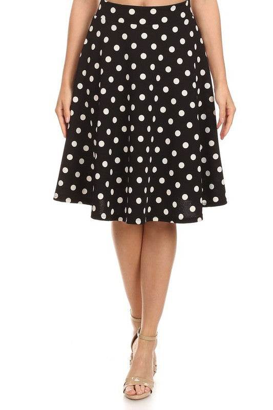 Polka dot print, knee length skirt - Shop Style & More | Fresh Looks, Everyday Deals & Free Shipping