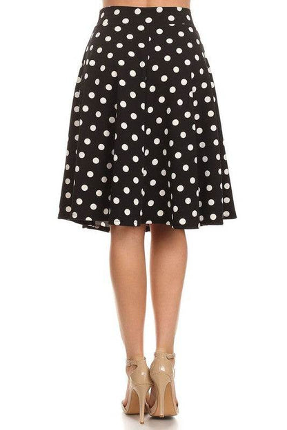 Polka dot print, knee length skirt - Shop Style & More | Fresh Looks, Everyday Deals & Free Shipping