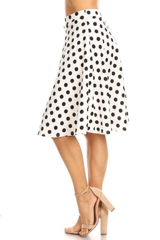 Polka dot print, knee length skirt - Shop Style & More | Fresh Looks, Everyday Deals & Free Shipping