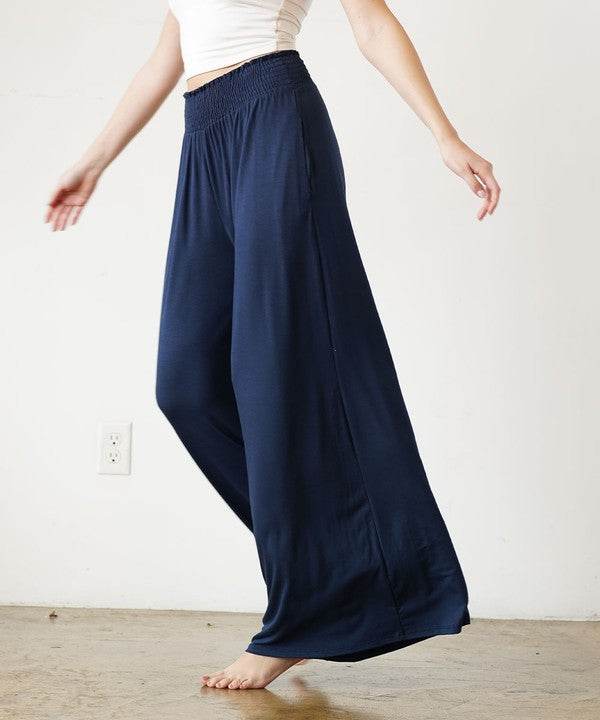 SMOCK ELASTIC WAIST MAXI PALAZZO - Shop Style & More | Fresh Looks, Everyday Deals & Free Shipping