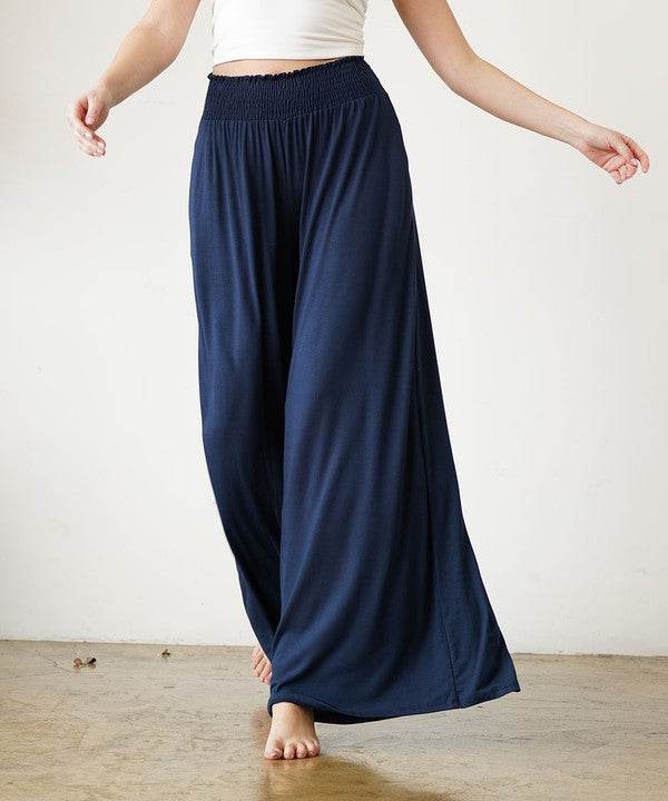 SMOCK ELASTIC WAIST MAXI PALAZZO - Shop Style & More | Fresh Looks, Everyday Deals & Free Shipping