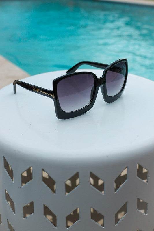 Black Gray Megan Oversized Gradient Sunglasses - Shop Style & More | Fresh Looks, Everyday Deals & Free Shipping