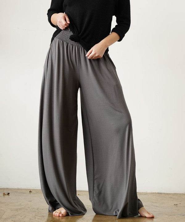 SMOCK ELASTIC WAIST MAXI PALAZZO - Shop Style & More | Fresh Looks, Everyday Deals & Free Shipping
