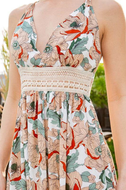 Tie Back Floral Dress - Shop Style & More | Fresh Looks, Everyday Deals & Free Shipping