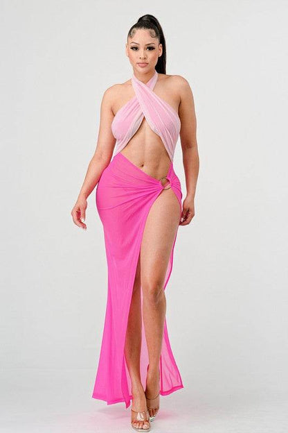 SEXY TIE AROUND HIGH SLIT DRESS - Shop Style & More | Fresh Looks, Everyday Deals & Free Shipping