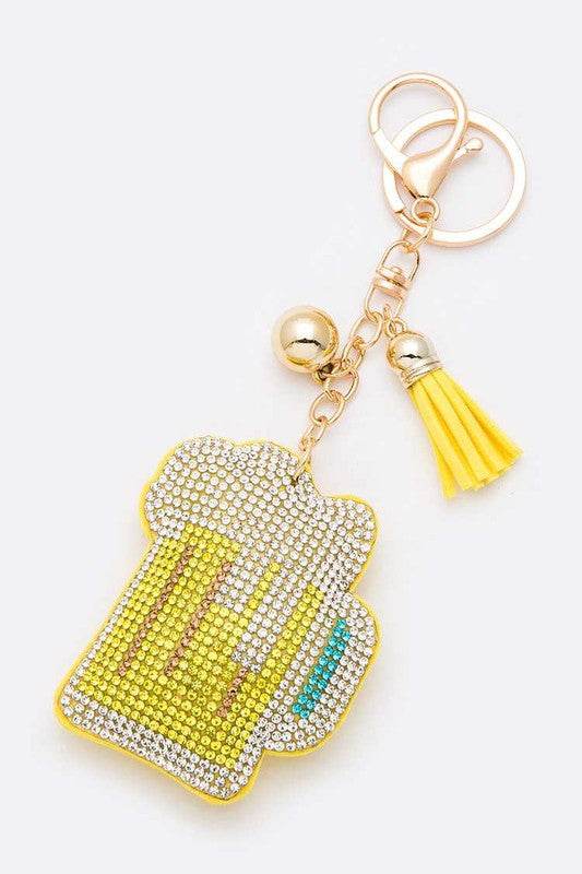Rhinestone Beer Pillow Key Chain - Shop Style & More | Fresh Looks, Everyday Deals & Free Shipping