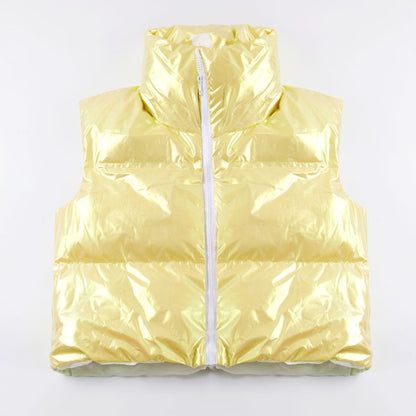 Metallic puffer vest Women's Outerwear