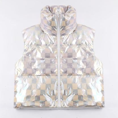 Metallic puffer vest Women's Outerwear