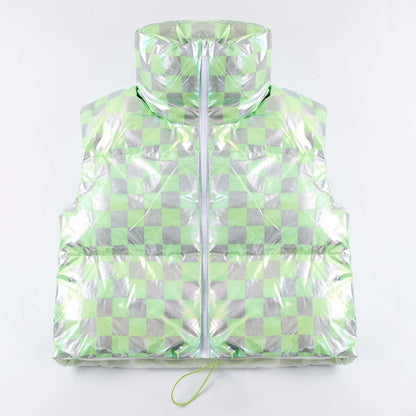 Metallic puffer vest Women's Outerwear